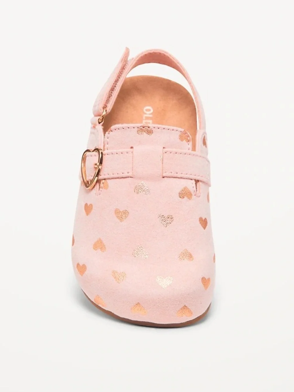 Old Navy Toddler Girl Pink Faux-Suede Heart Clogs - NWT  SIZE 9)